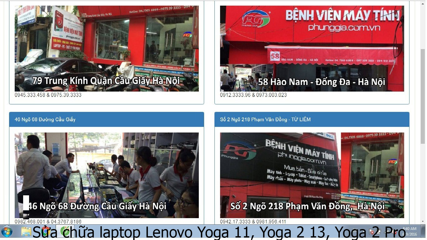 sửa chữa laptop Lenovo Yoga 11, Yoga 2 13, Yoga 2 Pro